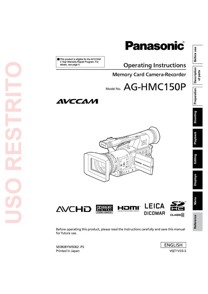 Panasonic AVCCAM AG-HMC150P User manual