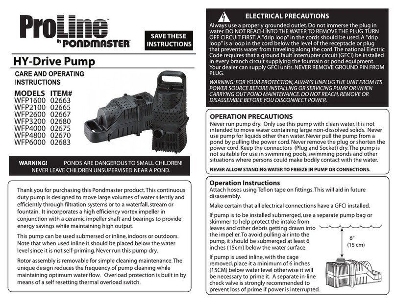 Proline WFP1600 User manual