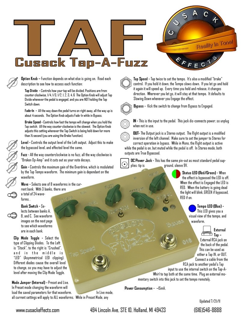 Cusack TAF user manual
