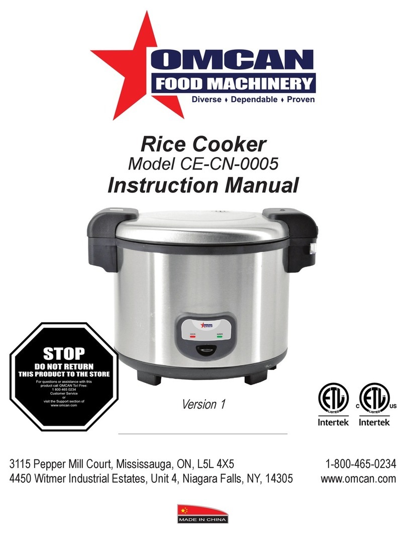 Omcan CE-CN-0005 instruction manual