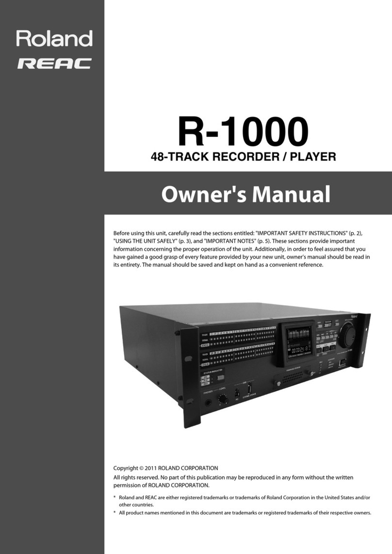 Roland R1000 series E20 owner's manual