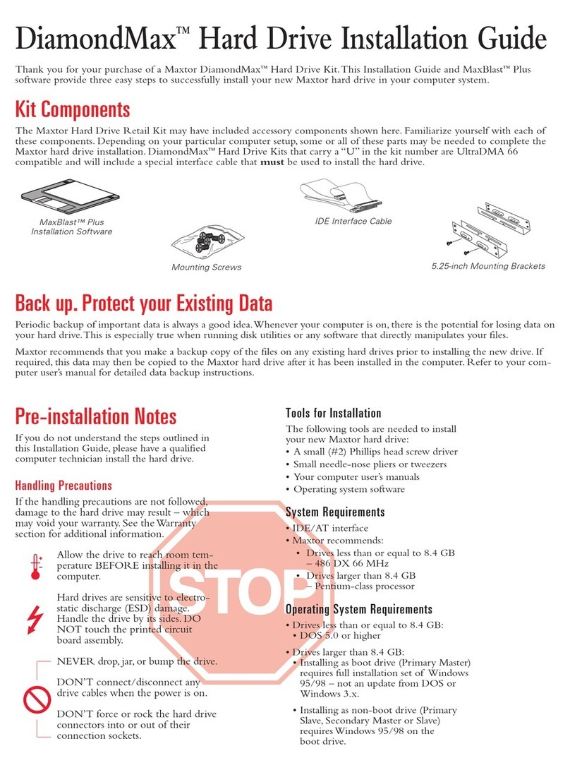 Maxtor D540X-4K User manual