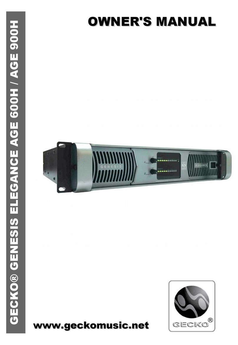 Gecko genesis elegance age 600H User manual