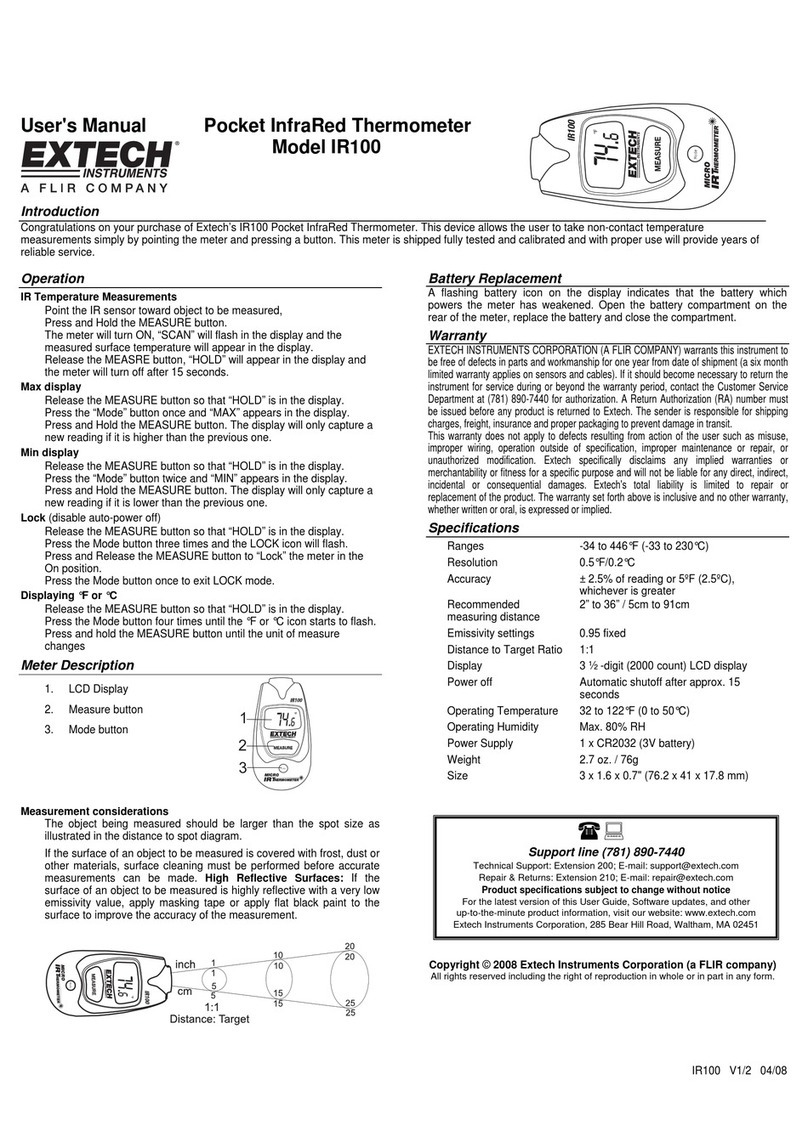 Extech Instruments IR100 User manual