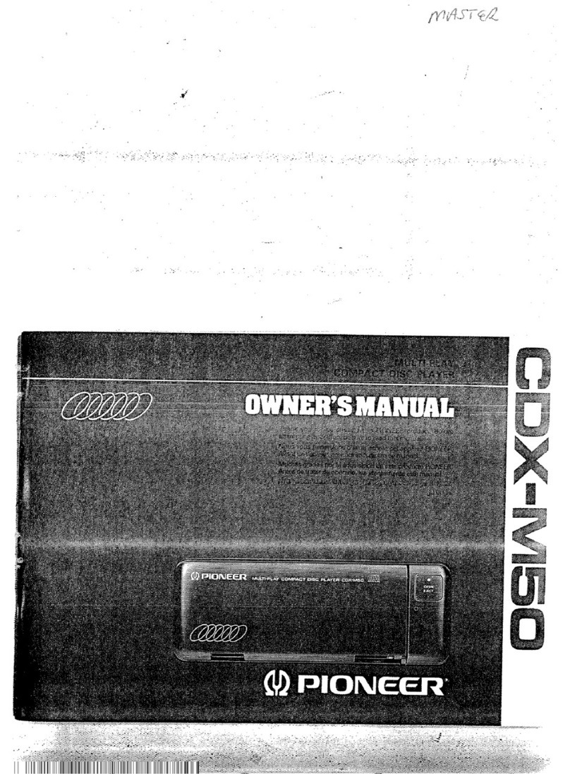 Pioneer CDX-M50 User manual