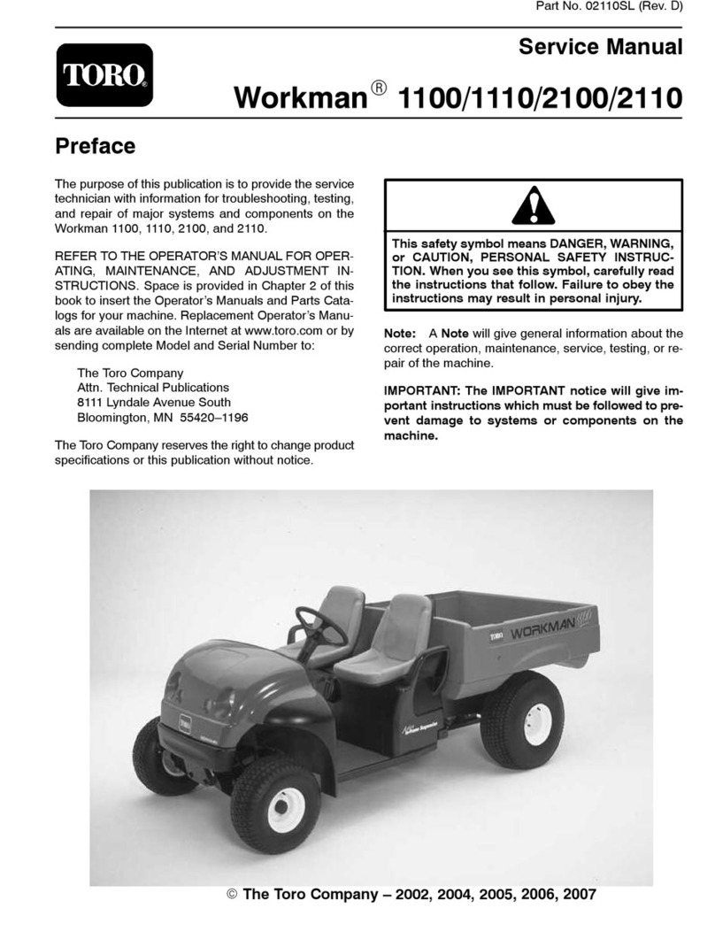 Toro Workman 1100 Service manual