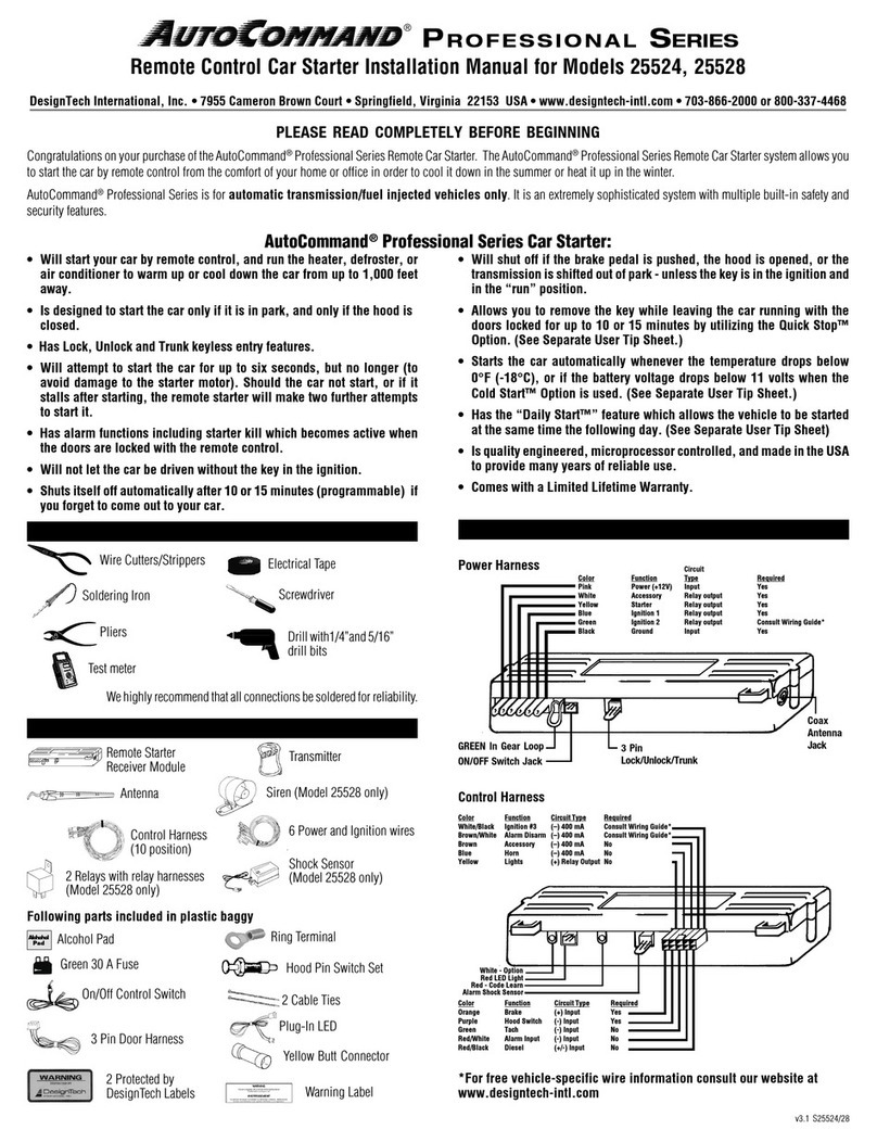 AutoCommand 25524 User manual
