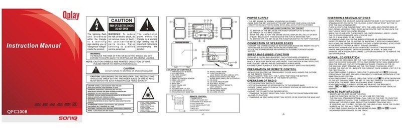 SONIQ QPC200B User manual