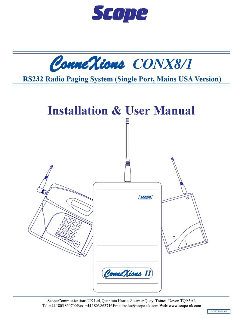scope ConneXions CONX8/1 Installation & user manual