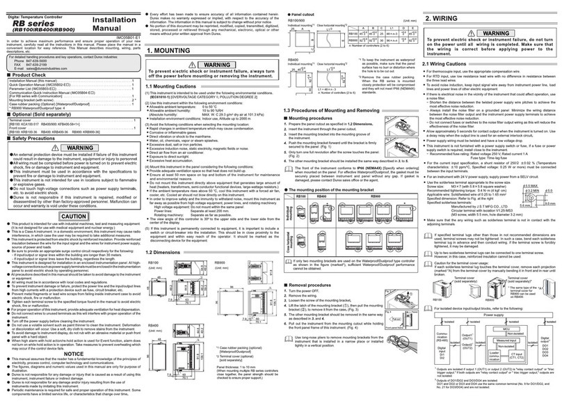 Durex industries RB100 installation manual