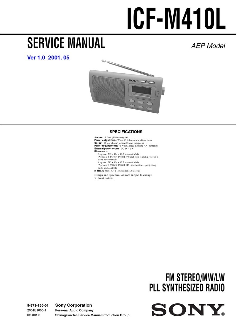 Sony ICF-M410L Service manual