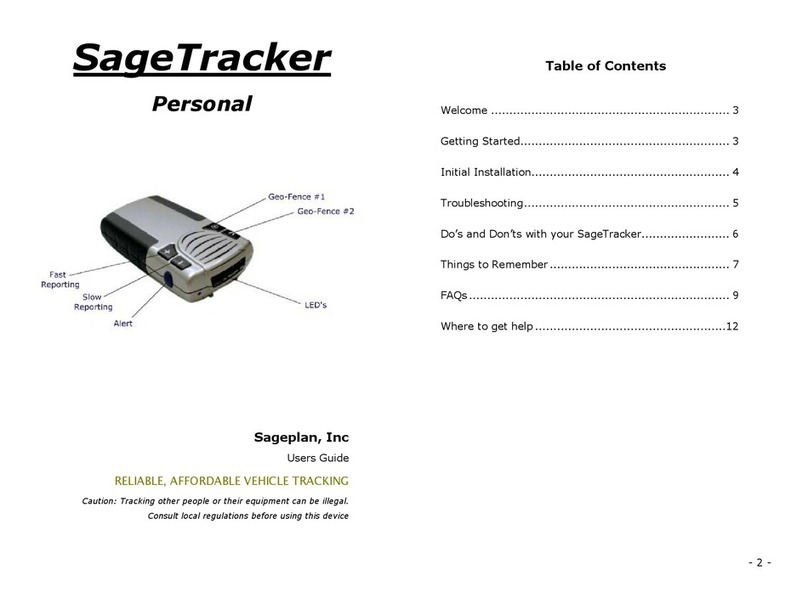 Sageplan sagetracker personal user guide