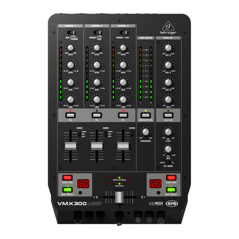 Behringer PRO MIXER VMX300USB User manual