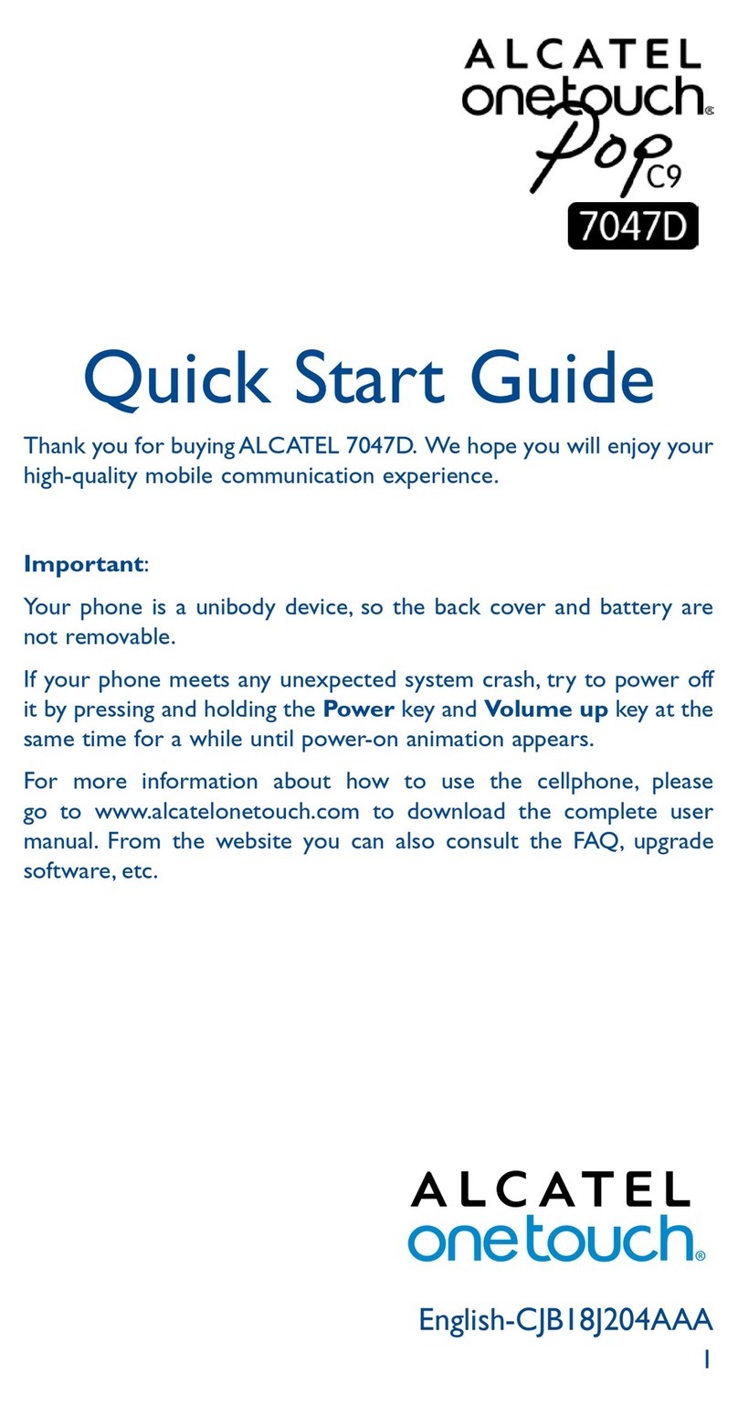 Alcatel one touch Pop C9 7047D User manual
