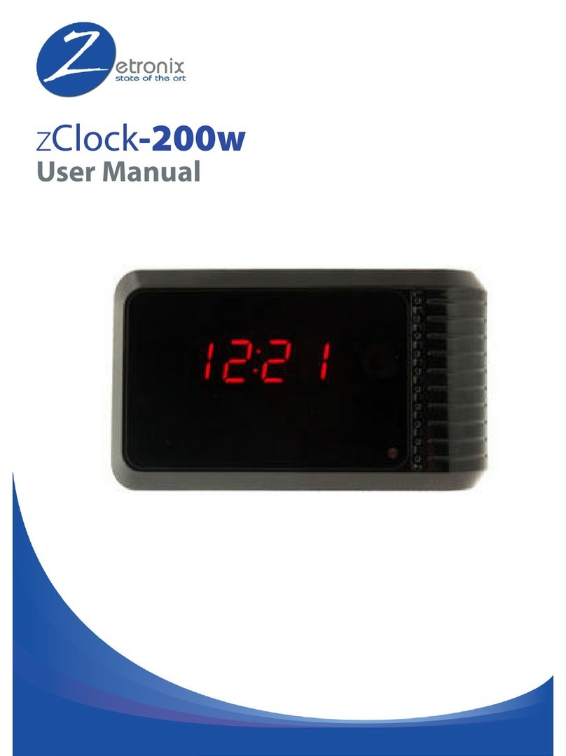 Zetronix zClock-200w user manual