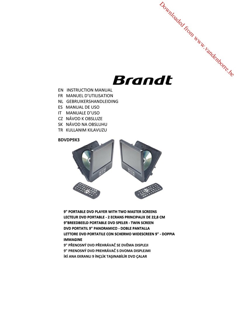 Brandt BDVDP9X3 instruction manual