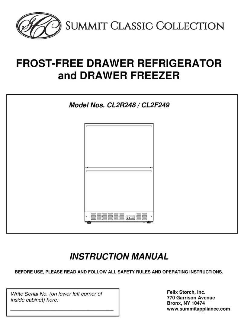 Summit Classic Collection CL2R248? CL2F249 instruction manual Summit Classic Collection CL2R248? CL2F249 instruction manual