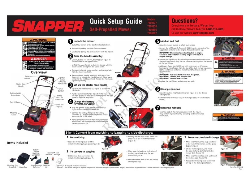 Snapper 7800837 User manual
