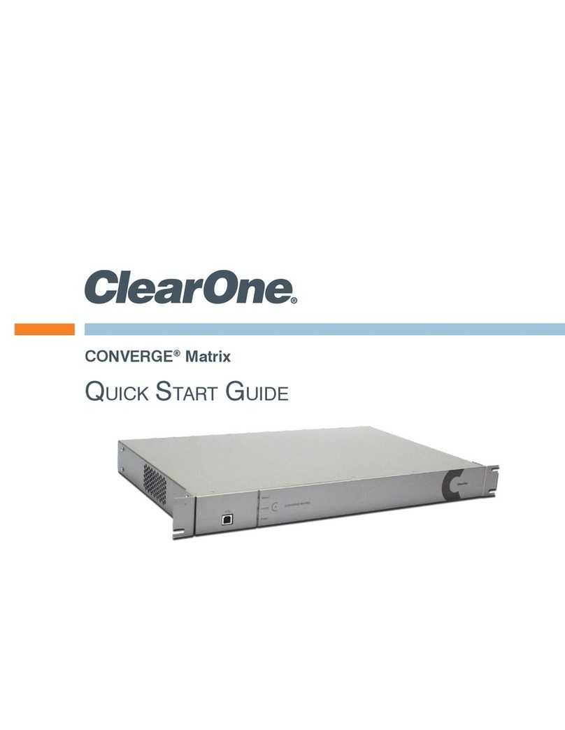 Clear One CONVERGE Matrix quick start guide