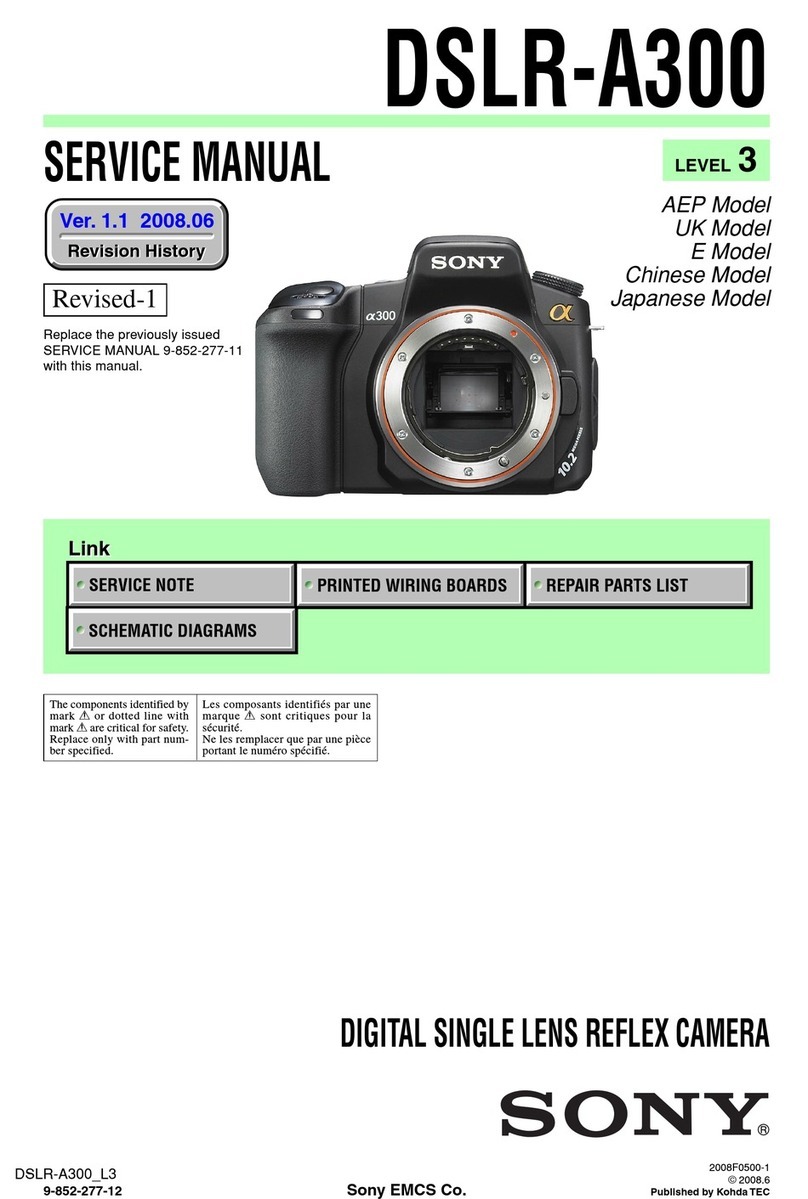 Sony DSLR-A300 - alpha; Digital Single Lens Reflex Camera... User manual