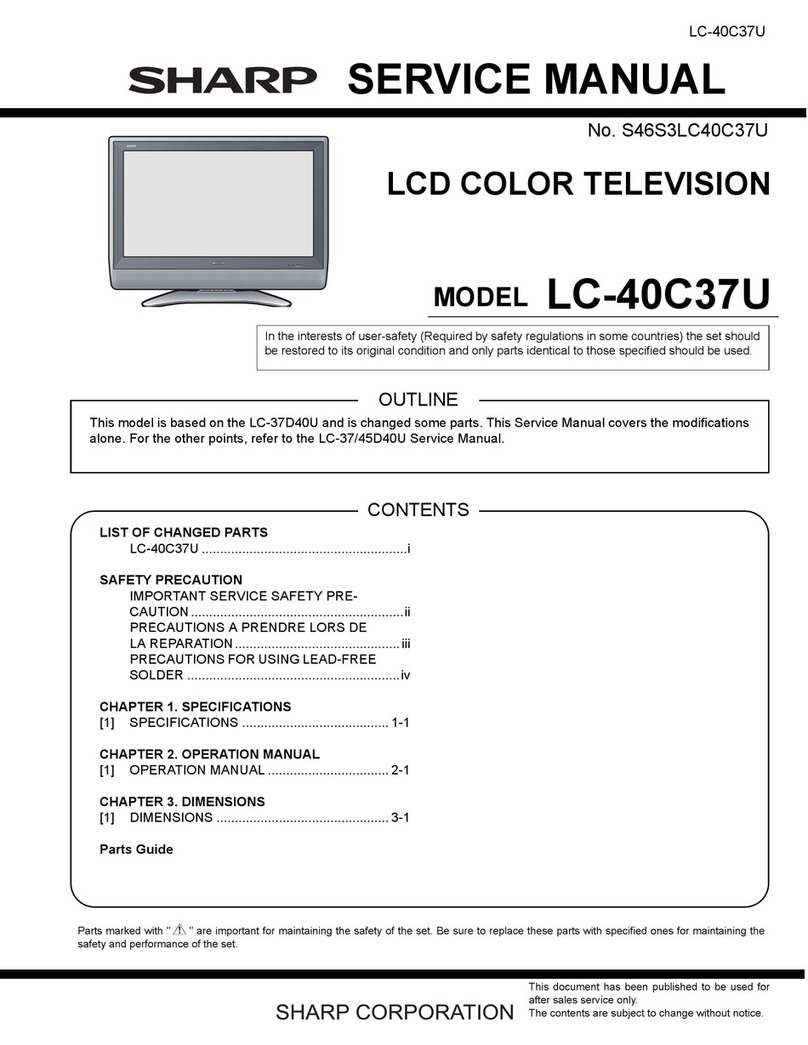 Sharp Aquos LC-40C37U User manual