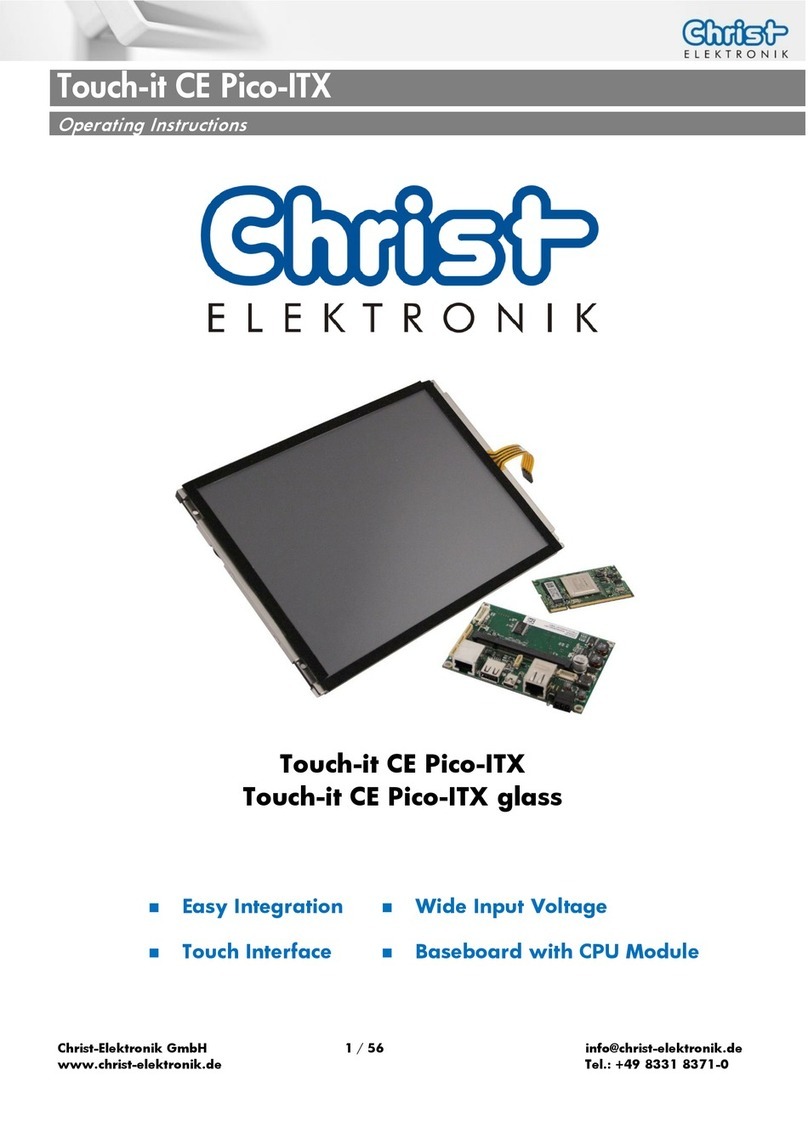 Christ Elektronik Touch-it CE Pico-ITX operating instructions Christ Elektronik Touch-it CE Pico-ITX operating instructions