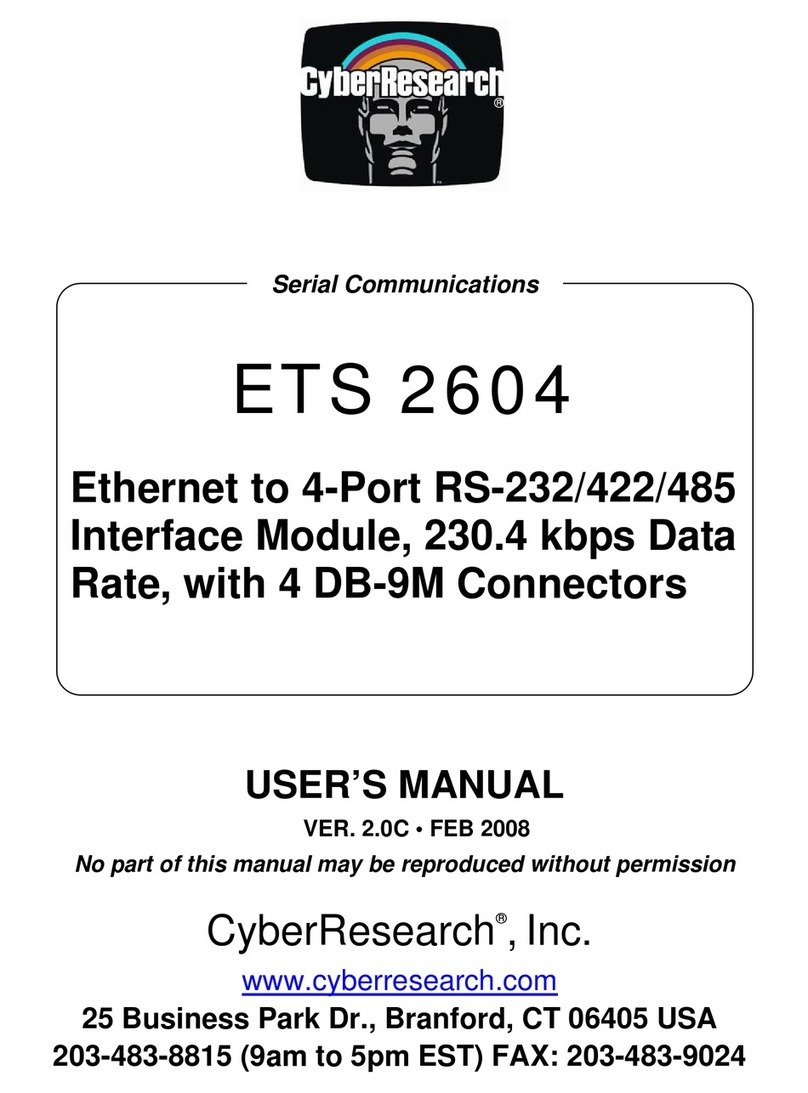 CyberResearch ETS 2404 User manual