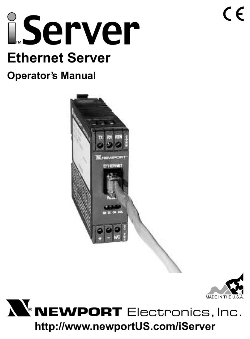 Newport iServer Series Operator's manual
