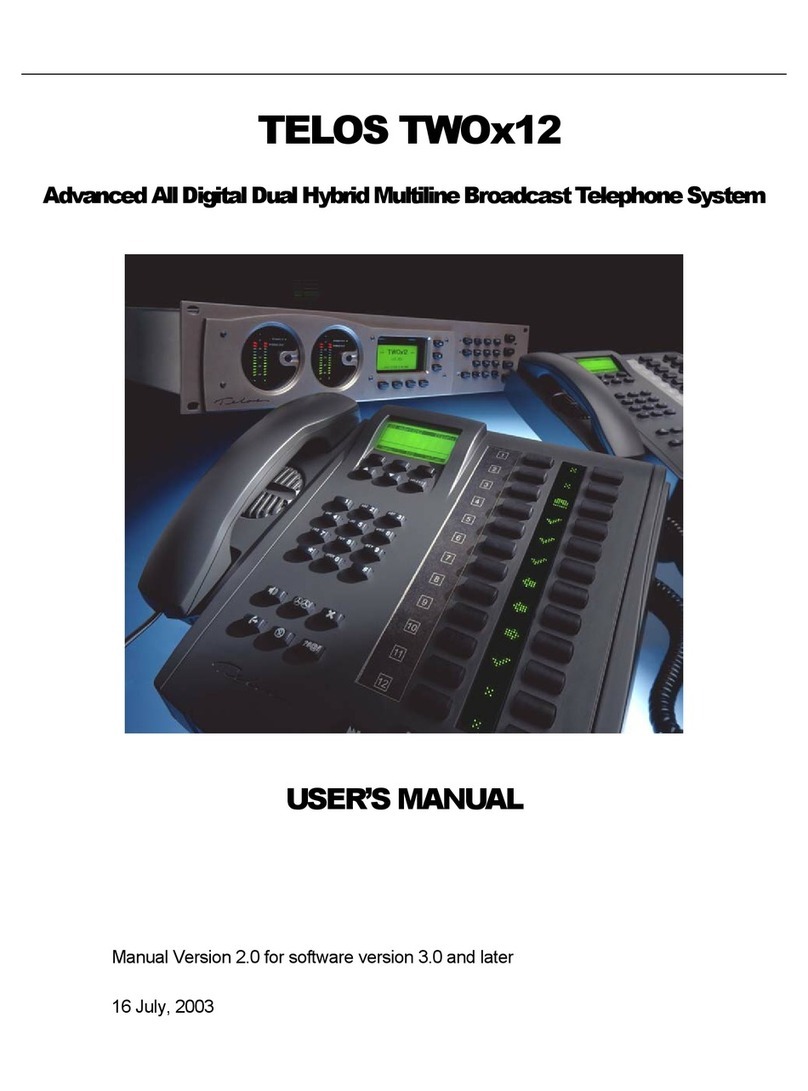 Telos TWOx12 User manual