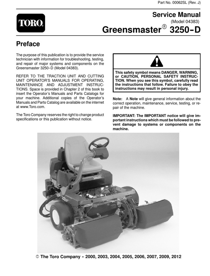 Toro Greensmaster 3250-D 04383 Service manual