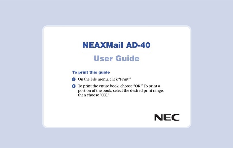NEC NEAXMail AD-40 User manual