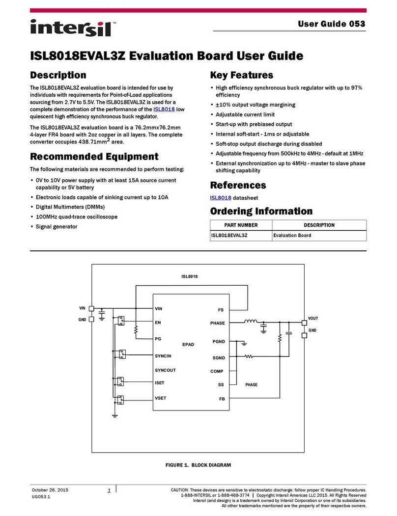 Intersil ISL8018EVAL3Z User manual