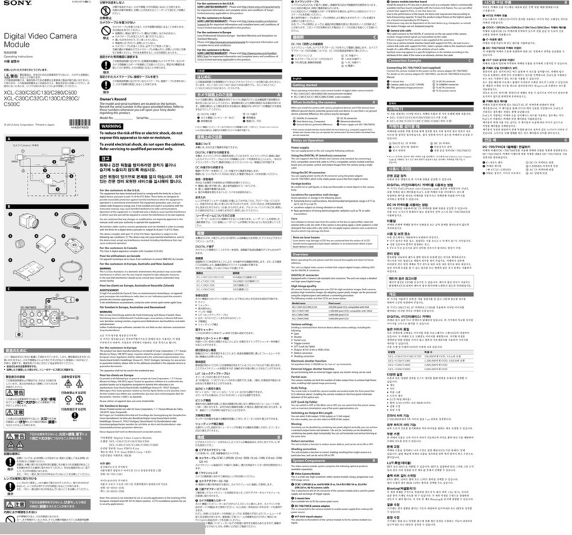 Sony XCL-C30 operating instructions