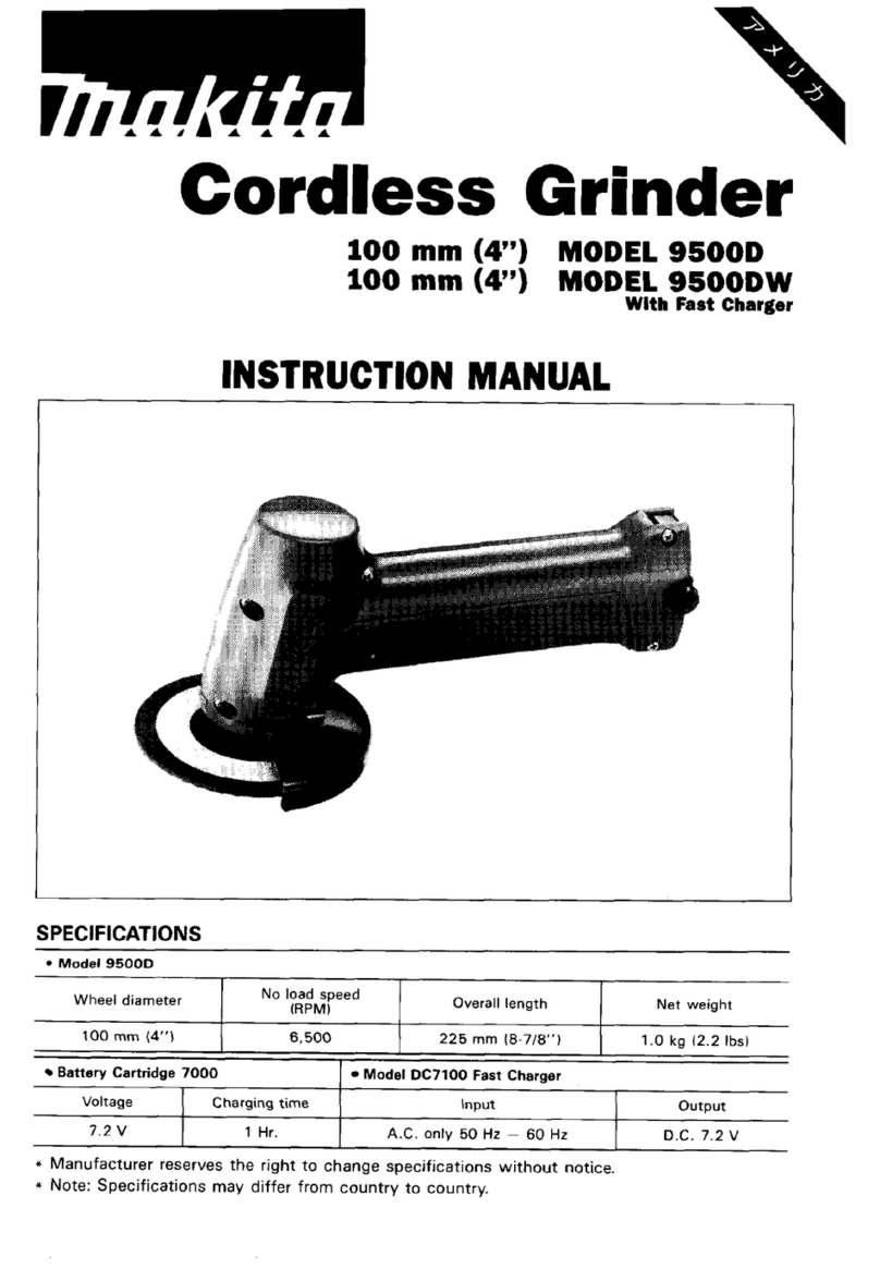 Makita 9500D User manual Makita 9500D User manual