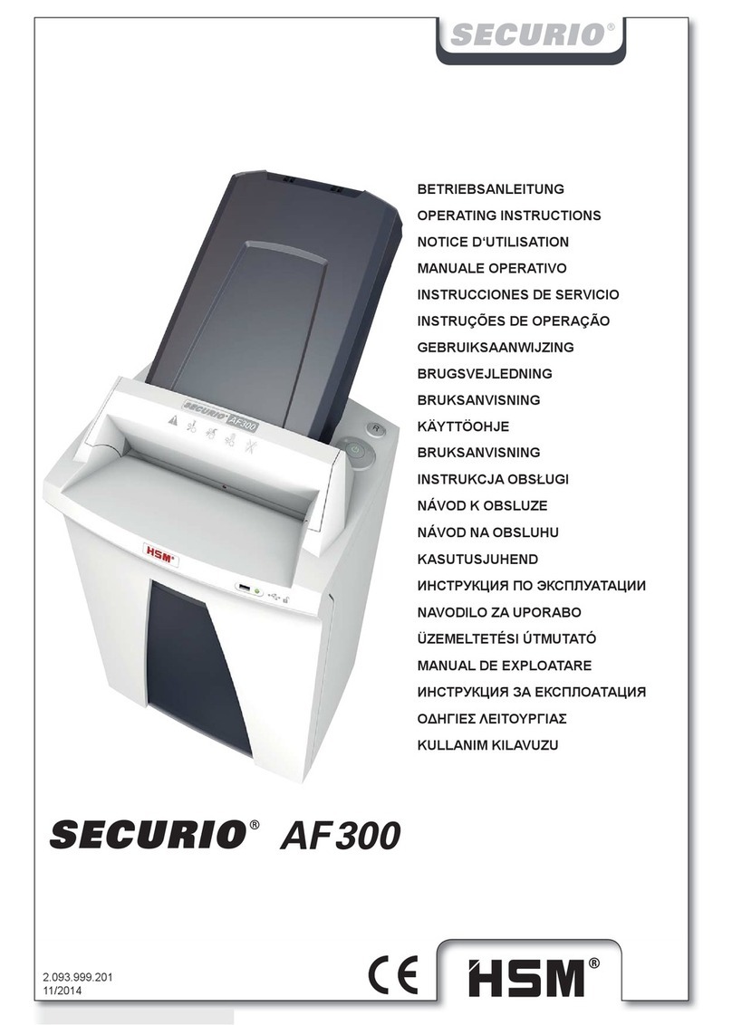 HSM Securio AF300 User manual
