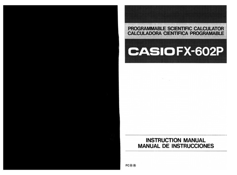 Casio FX-602P User manual