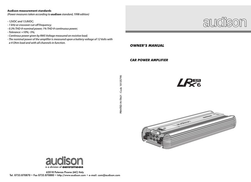 Audison LRX6SR owner's manual