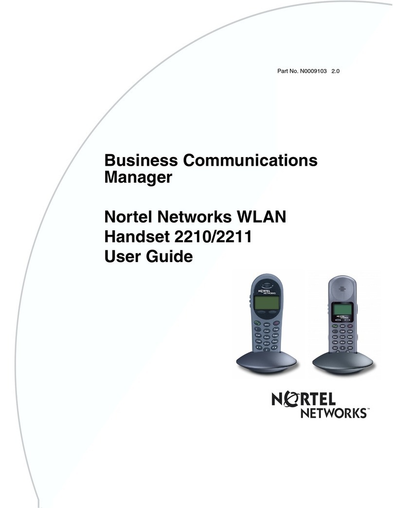 Nortel 2210 User manual