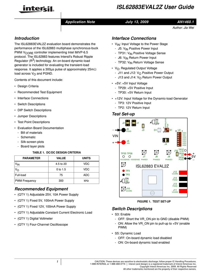 Intersil ISL62883EVAL2Z User manual