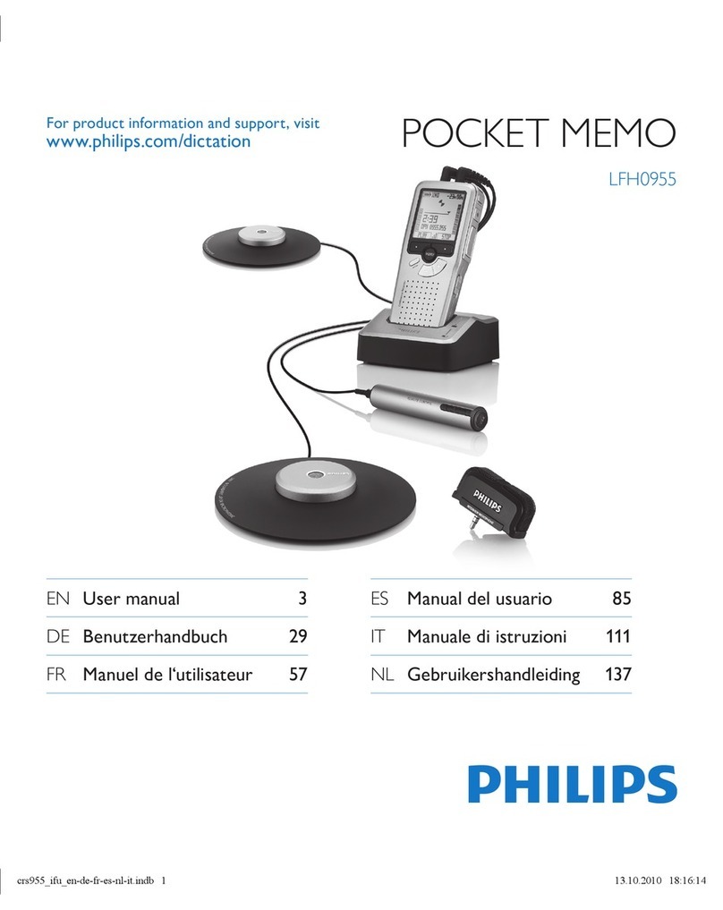 Philips POCKET MEMO LFH0955 user manual Philips POCKET MEMO LFH0955 user manual