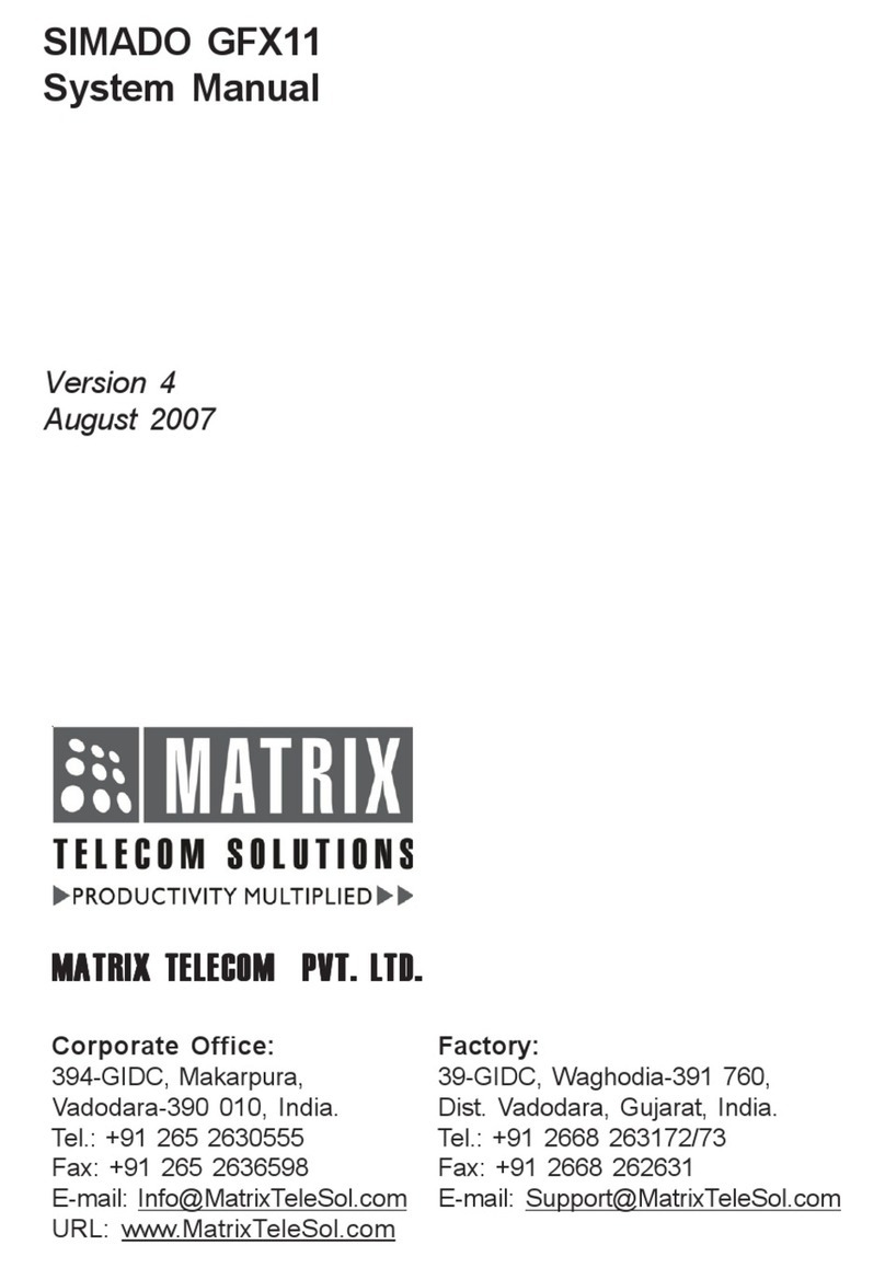 Matrix simado gfx11 System manual Matrix simado gfx11 System manual
