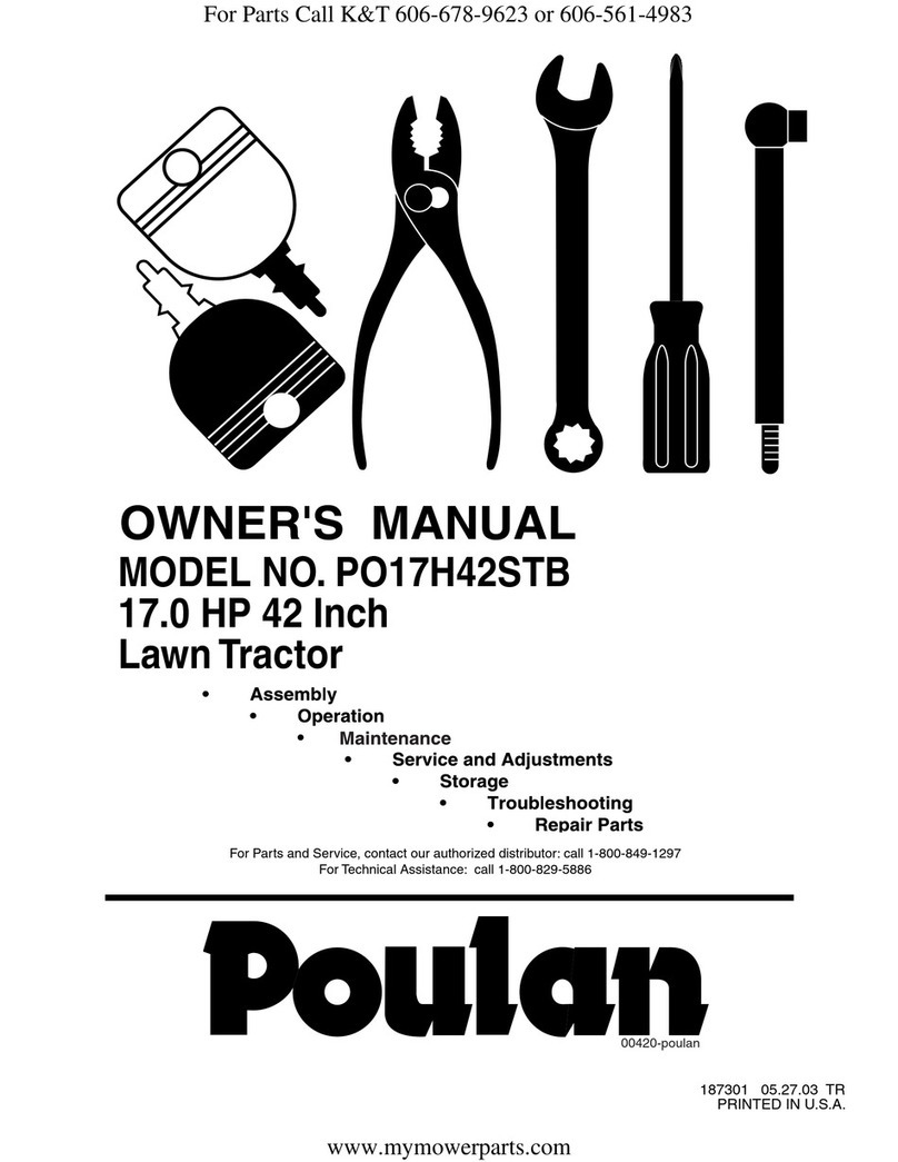 Poulan Pro PO17H42STB owner's manual