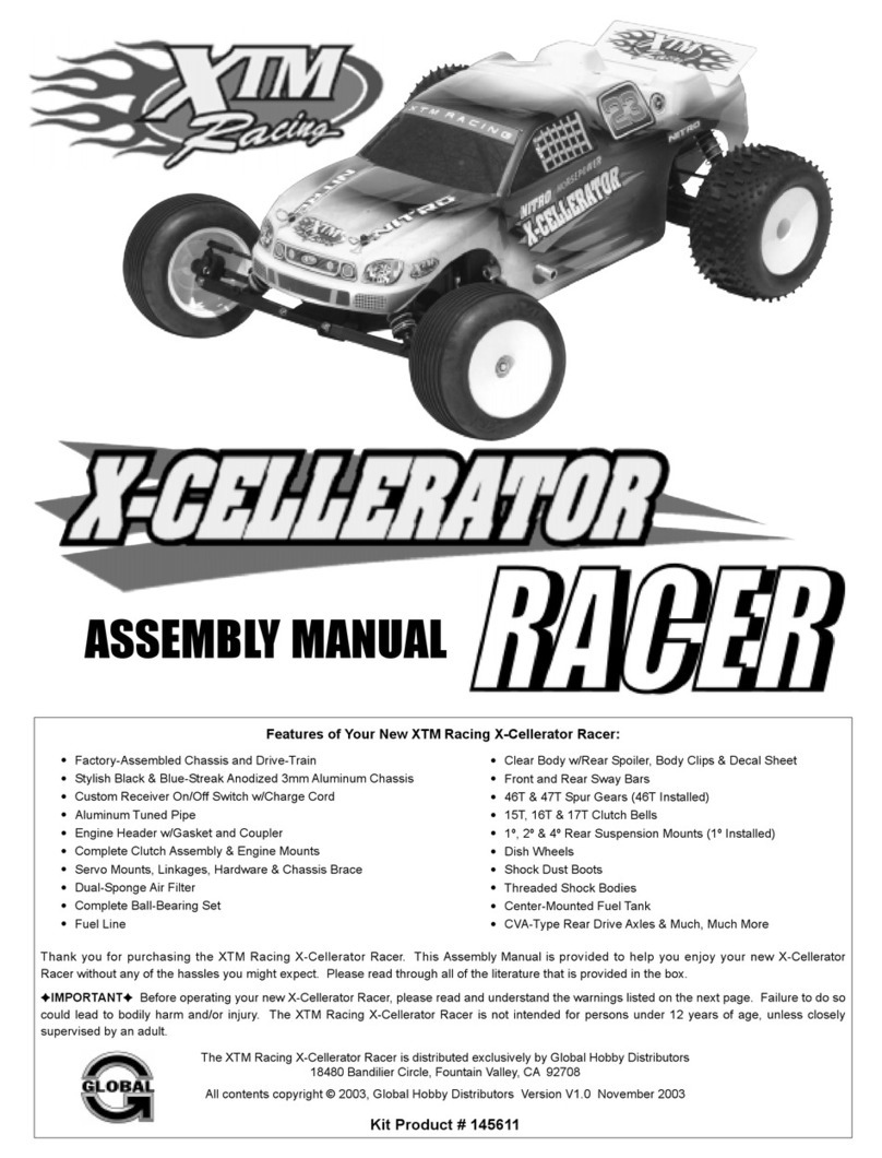 XTM Racing X-Cellerator Racer Assembly manual