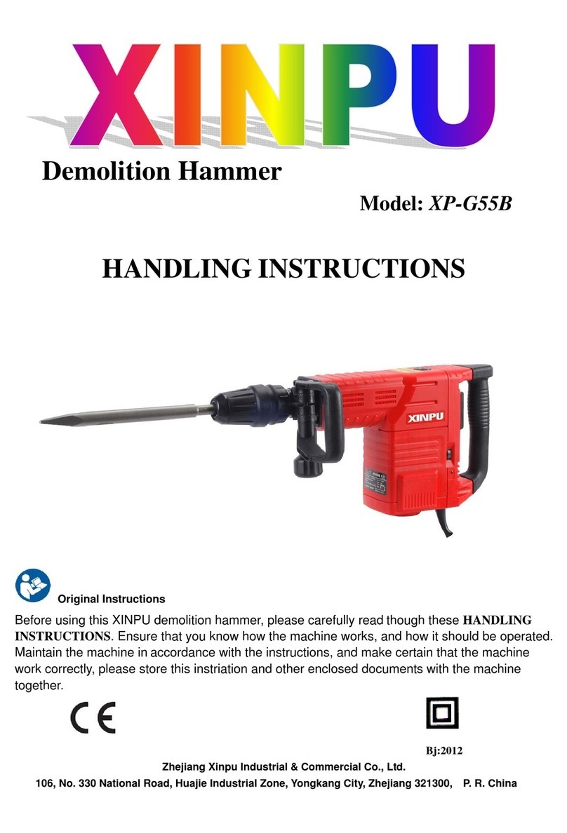 Xinpu XP-G55B Handling instructions