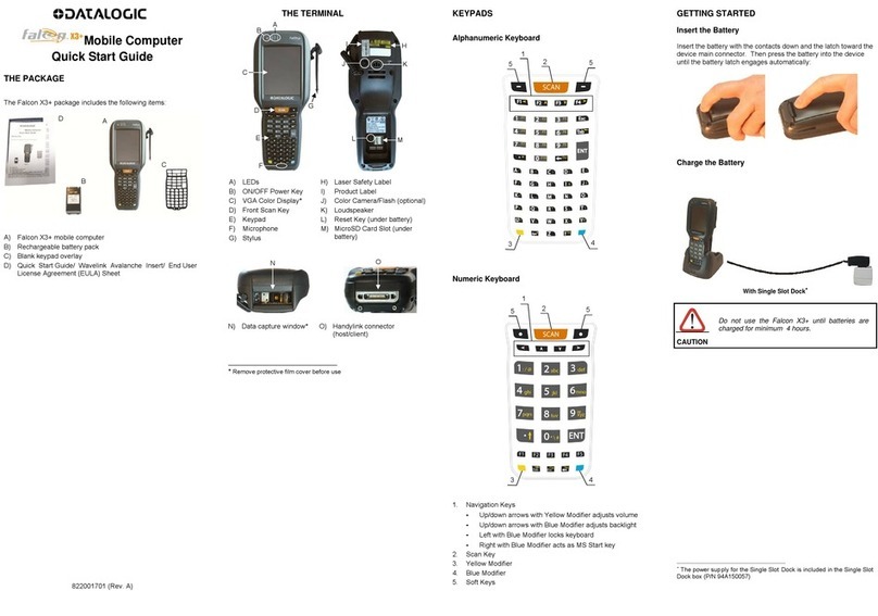 Datalogic falcon x3+ quick start guide