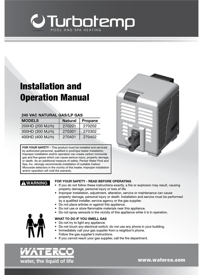 Waterco Turbotemp 200HD User manual