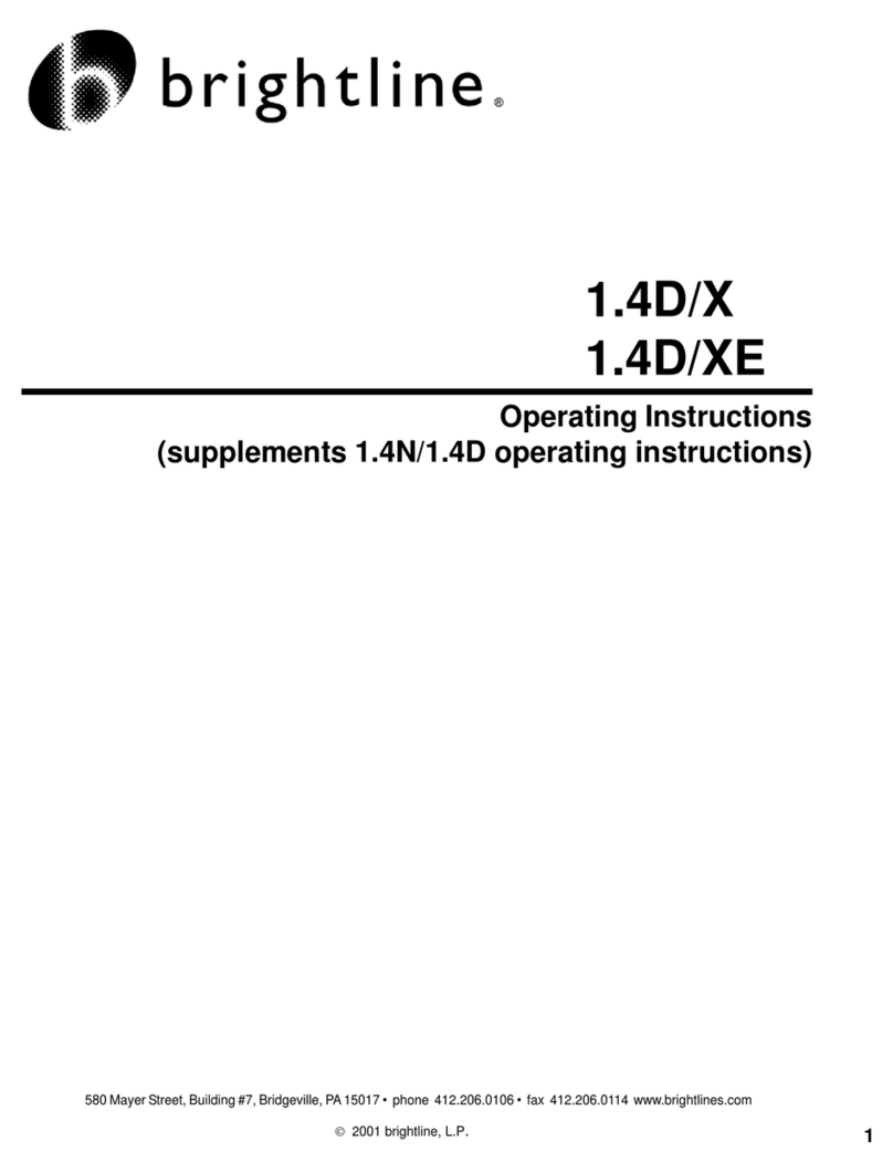 Brightline 1.4D/X operating instructions