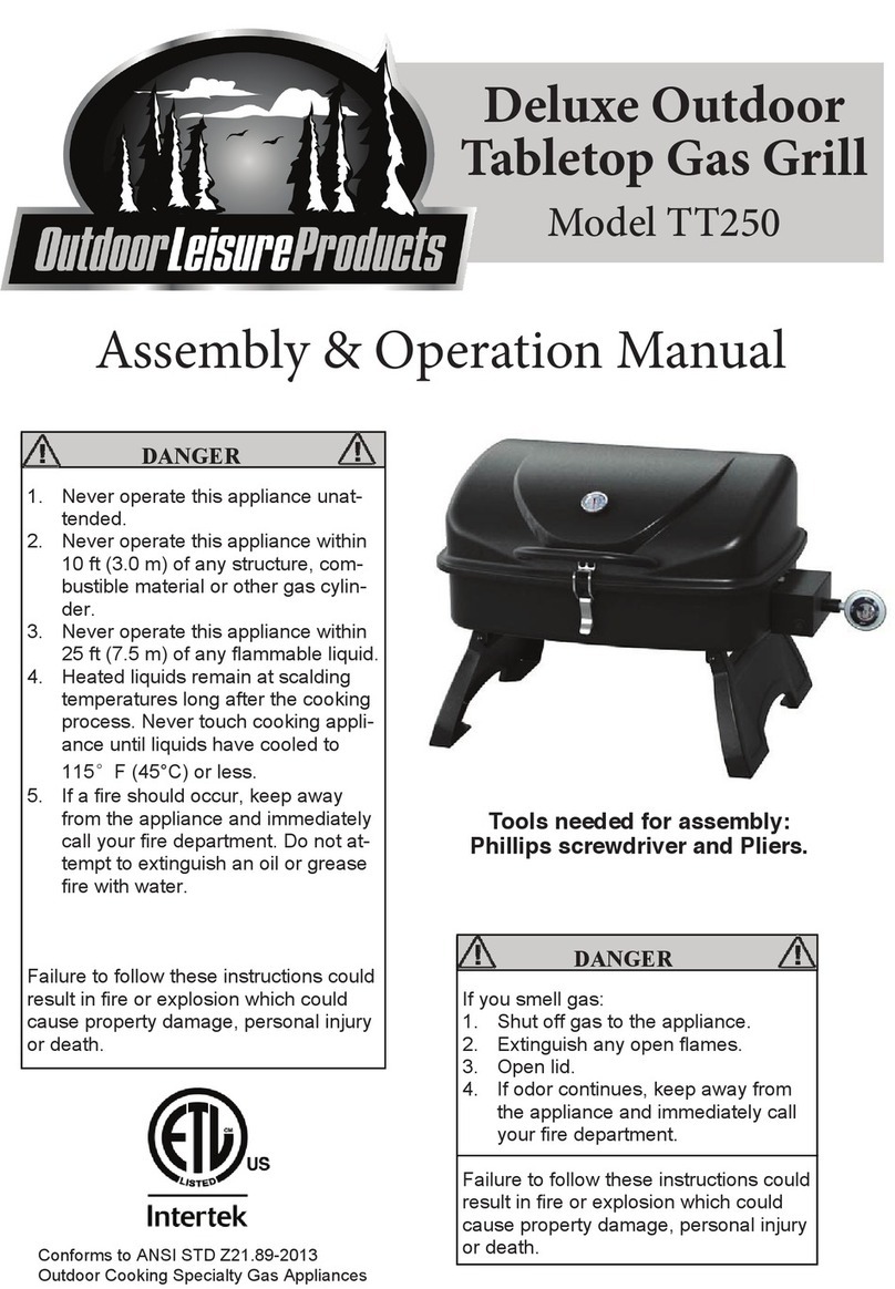 Outdoor Leisure TT250 Assembly & operation manual