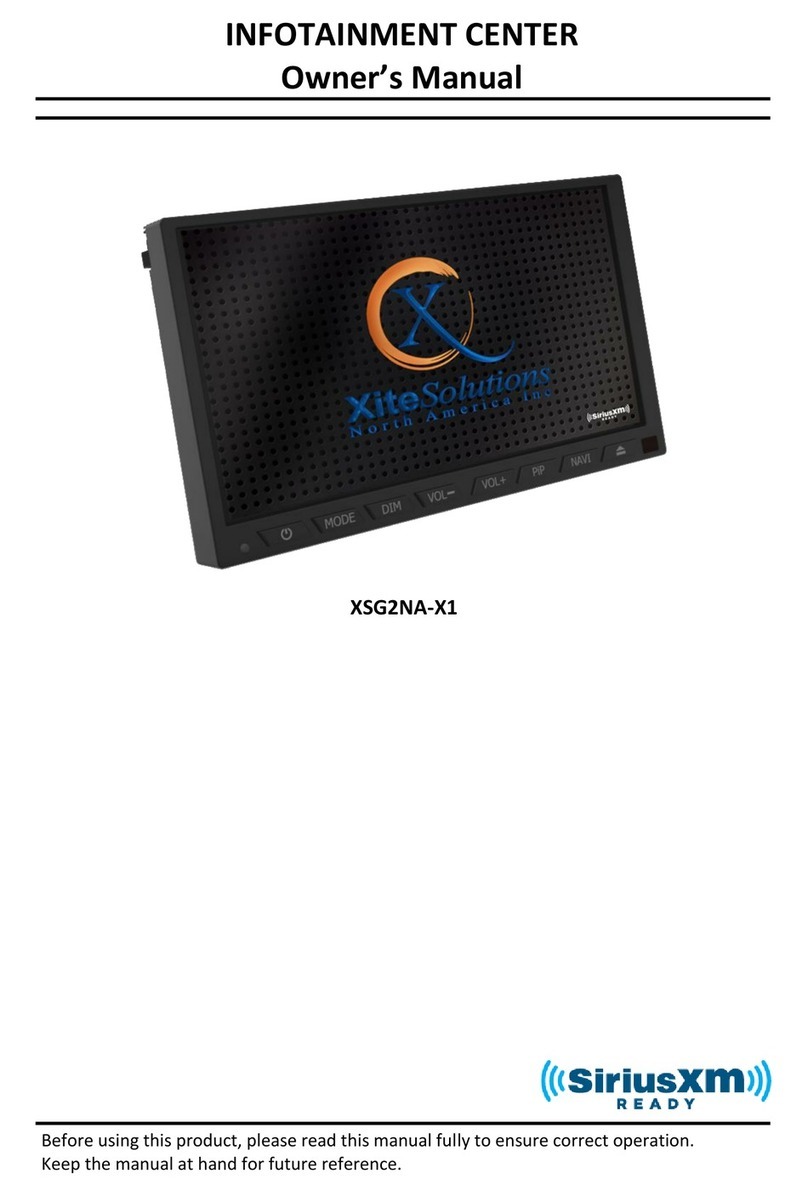 Sirius XM RAdio XSG2NA-X1 owner's manual