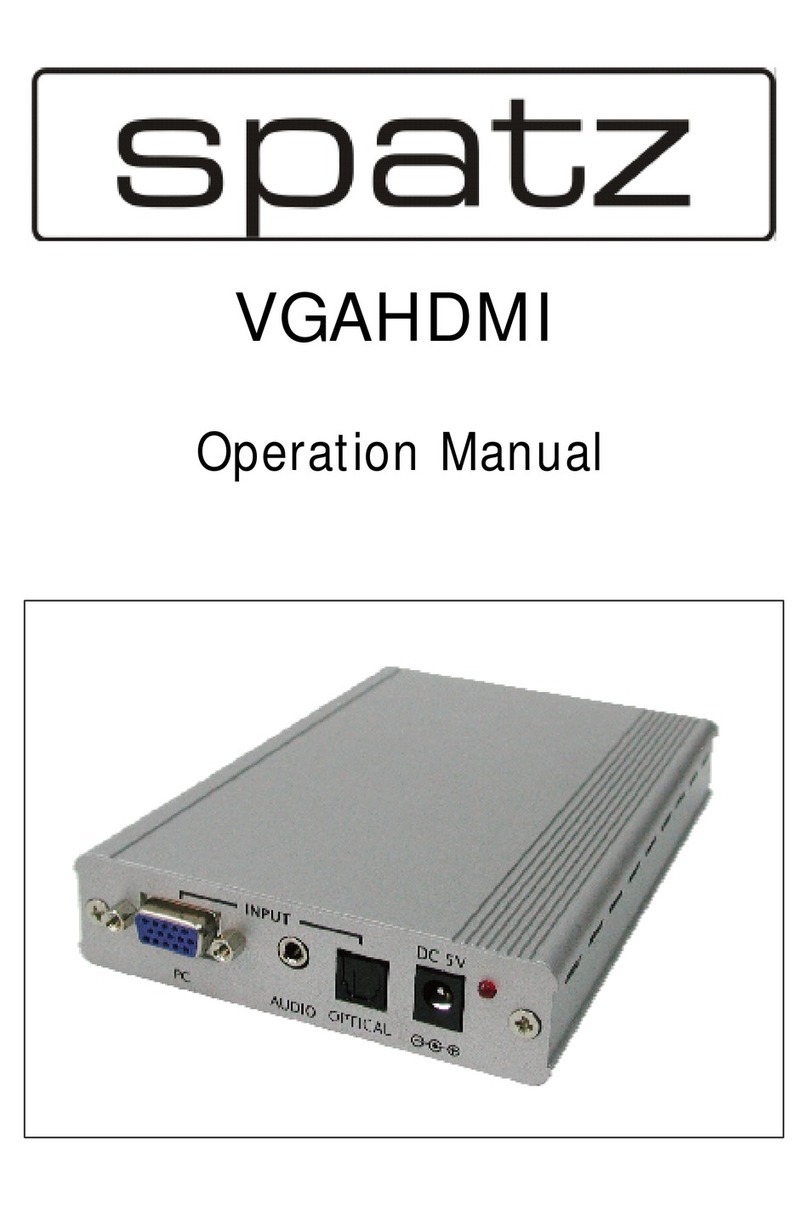 Spatz VGAHDMI Operation manual